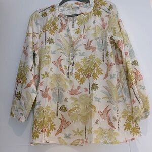 Spartina top -Large , 100% silk washable.beautiful colors- perfect condition.